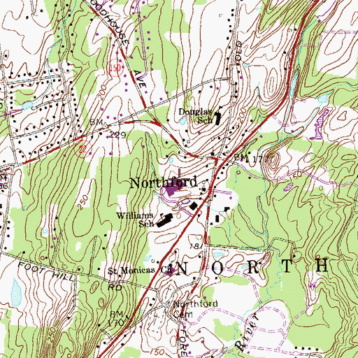 Topographic Map of Totoket Valley Elementary School, CT