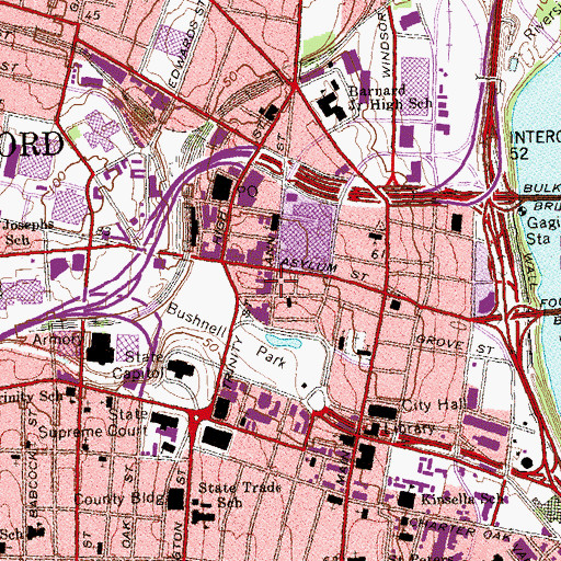 Topographic Map of Artsworks Gallery, CT