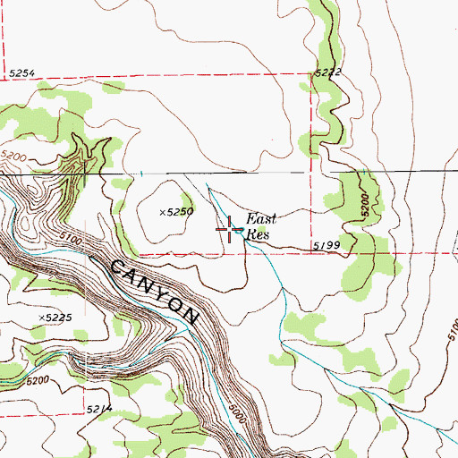 Topographic Map of East Reservoir, CO