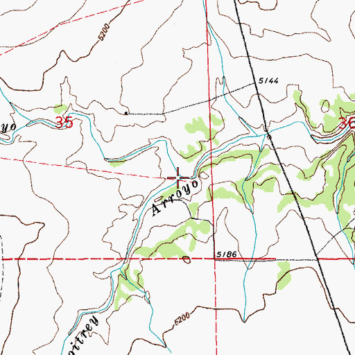 Topographic Map of Wild Horse Arroyo, CO