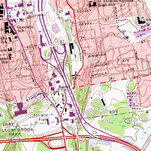 Topographic Map of Bethesda Apostolic Church, CT