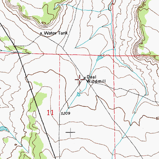 Topographic Map of Deal Windmill, CO