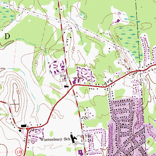 Topographic Map of Brothers of the Sacred Heart Church, CT