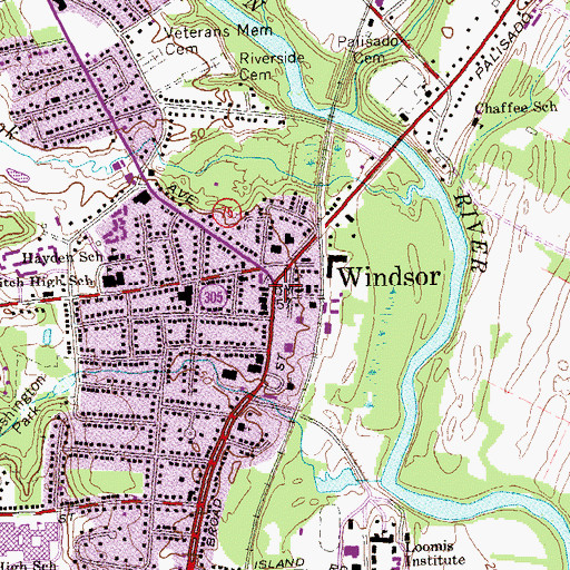 Topographic Map of Calvary Church of the Nazarene, CT