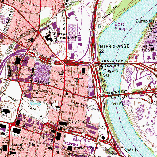 Topographic Map of Catholic Lending Library, CT