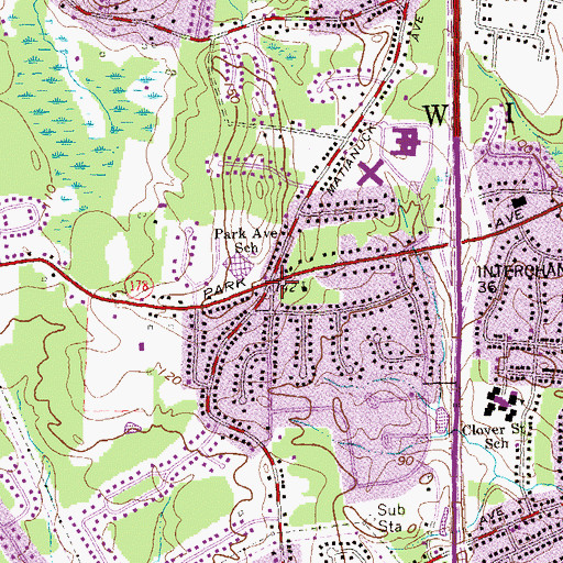 Topographic Map of Christ Family Church, CT