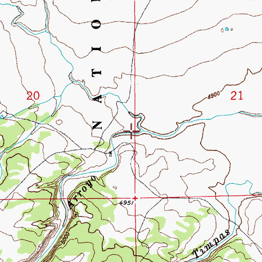 Topographic Map of Christian Canyon, CO