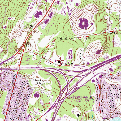 Topographic Map of Church of Christ, CT