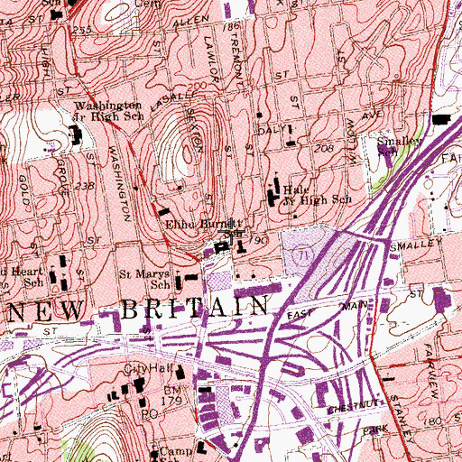 Topographic Map of Congregation Tephereth Israel, CT