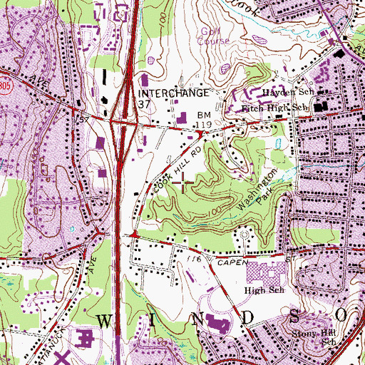 Topographic Map of Connecticut Agricultural Experiment Station, CT