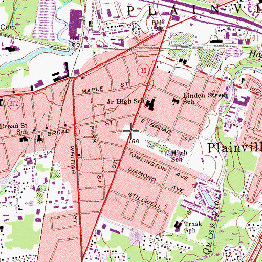 Topographic Map of East Cemetery, CT