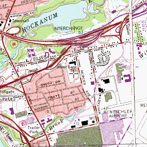 Topographic Map of Elizabeth Shea Park, CT