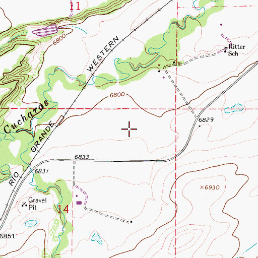 Topographic Map of Wahatoya Creek, CO