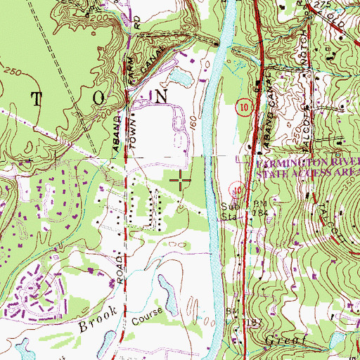 Topographic Map of Farmington Club Polo Grounds, CT