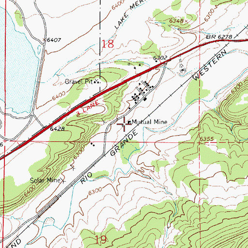 Topographic Map of Mutual Mine, CO
