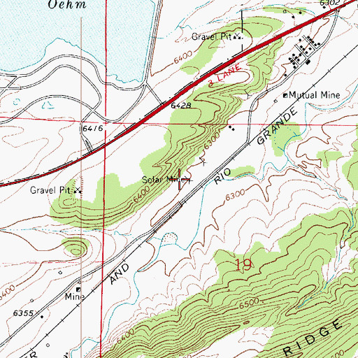 Topographic Map of Solar Mine, CO