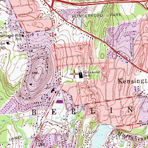 Topographic Map of Griswold Park, CT