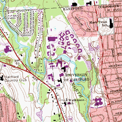 Topographic Map of Harry Jack Gray Center, CT