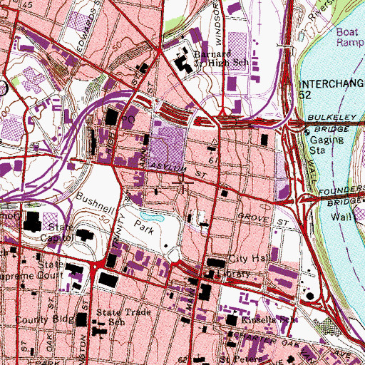 Topographic Map of Hartford Police Museum, CT