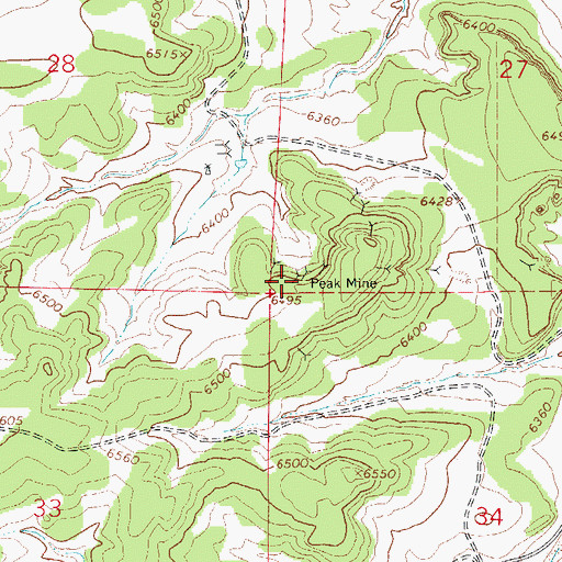 Topographic Map of Peak Mine, CO