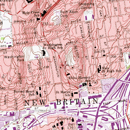 Topographic Map of Holy Trinity Orthodox Church, CT