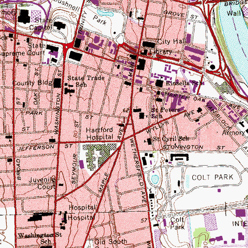 Topographic Map of Iglesia De Dios Pentecostal, CT