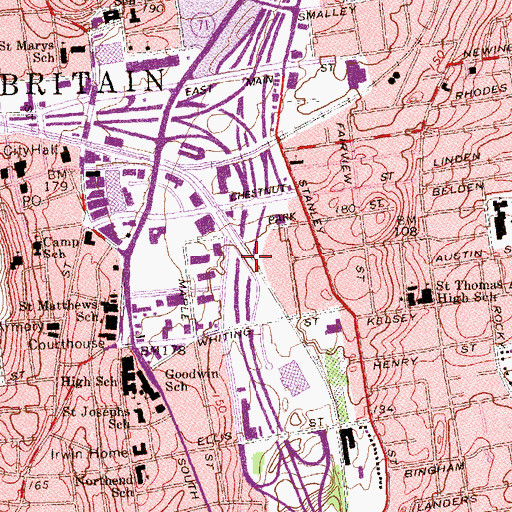 Topographic Map of Interchange 26, CT