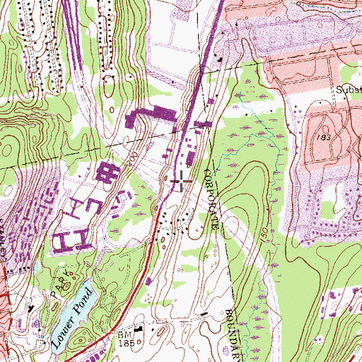 Topographic Map of Interchange 30, CT