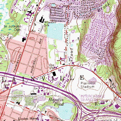 Topographic Map of Liberty Mobile Home Park, CT