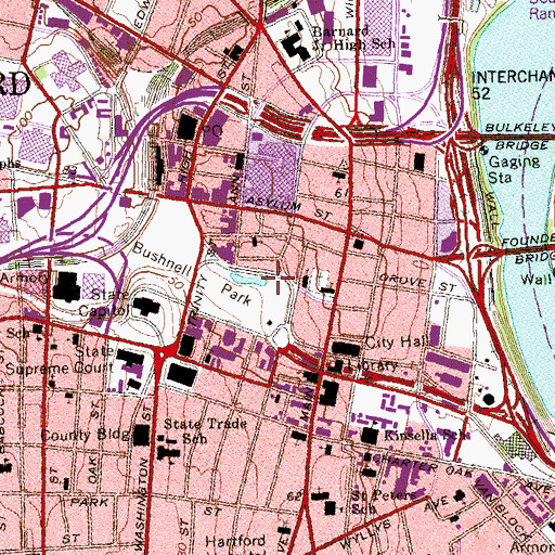 Topographic Map of Lily Pond, CT