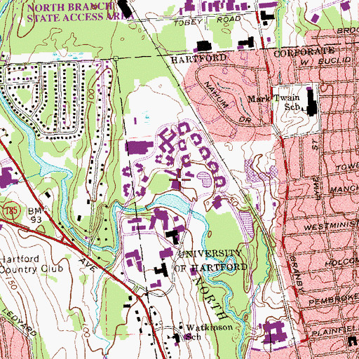 Topographic Map of Lincoln Theater, CT