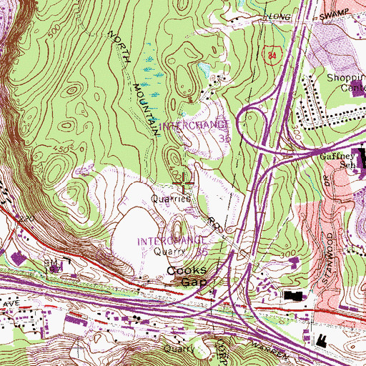 Topographic Map of Loon Lake (historical), CT