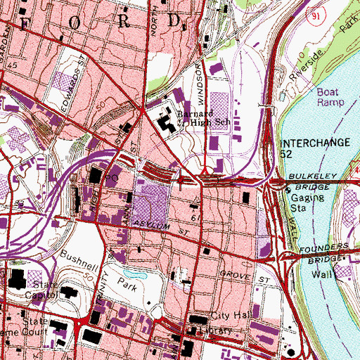 Topographic Map of Lord Corner, CT