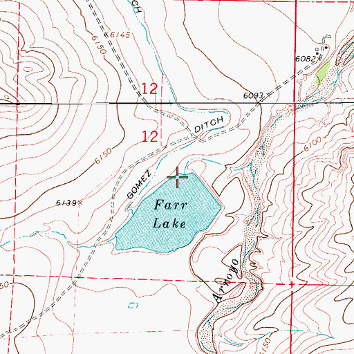 Topographic Map of Farr Lake, CO