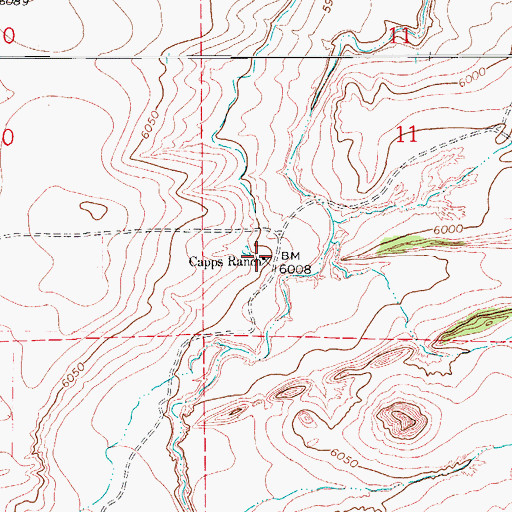 Topographic Map of Capps Ranch, CO