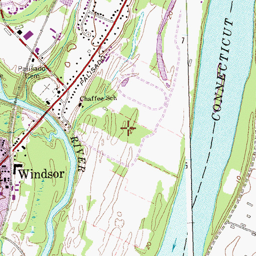 Topographic Map of Milo W Peck Community Center, CT