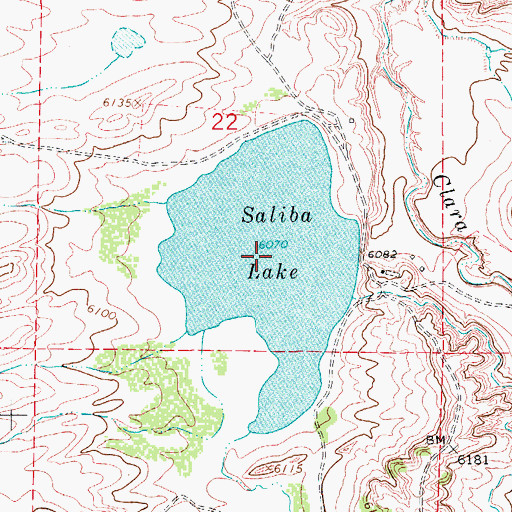 Topographic Map of Saliba Lake, CO