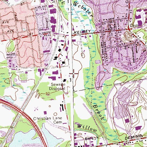 Topographic Map of New Britain Dog Pound, CT