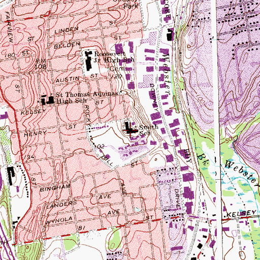 Topographic Map of New Britain Home (historical), CT