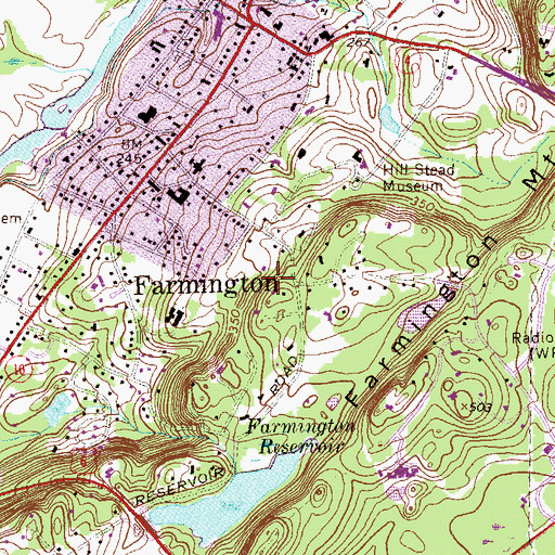 Topographic Map of Noah Wallace School, CT