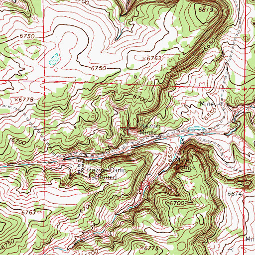 Topographic Map of Hezron Mines, CO