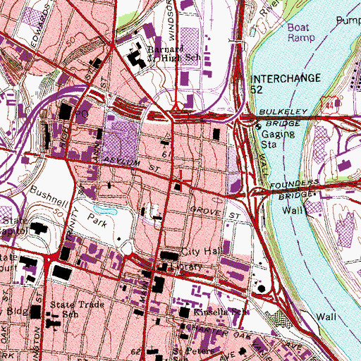 Topographic Map of Old State House, CT