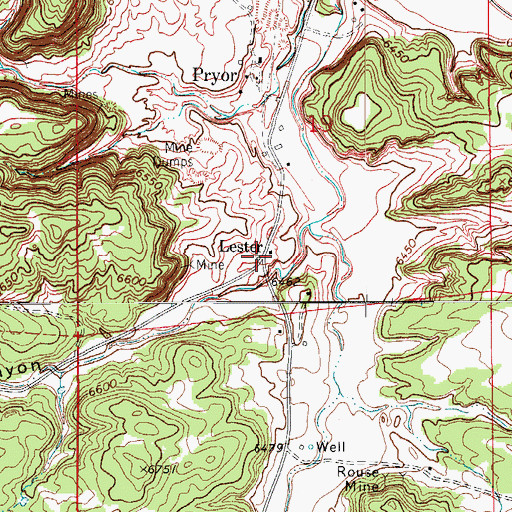 Topographic Map of Lester, CO