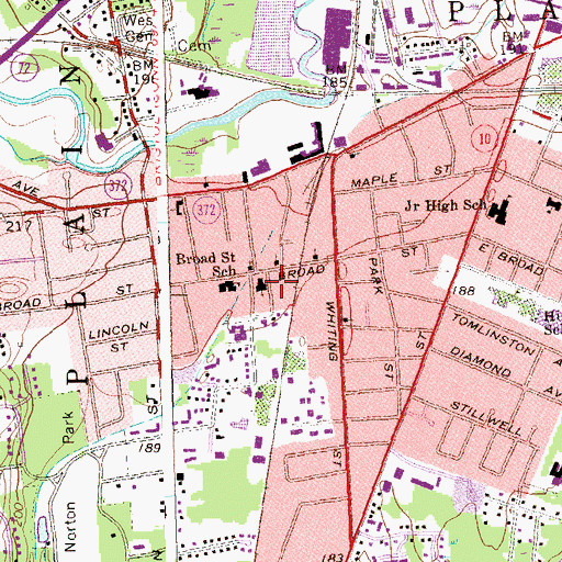 Topographic Map of Our Lady of Mercy Roman Catholic Church, CT