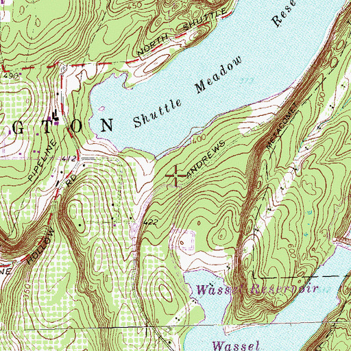 Topographic Map of Panther Swamp, CT