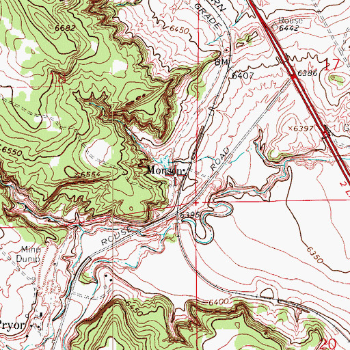Topographic Map of Monson, CO