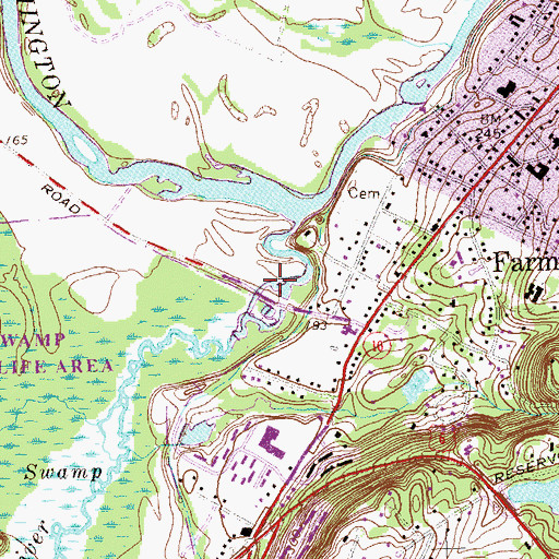 Topographic Map of Pequabuck Bridge, CT