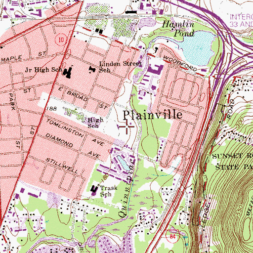 Topographic Map of Quinnipiac Park, CT