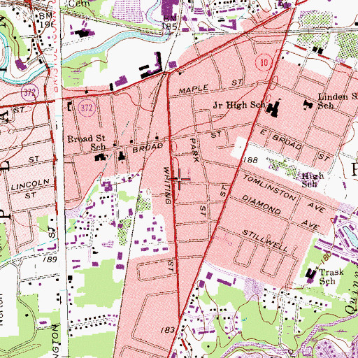 Topographic Map of Redeemers African Methodist Episcopal Zion Church, CT