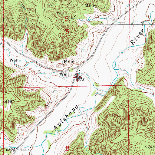 Topographic Map of Mauricio Canyon, CO